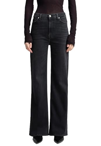 7 for All Mankind Women's Luxe Vintage Ultra High Rise Jo Wide Leg Jeans, Bottomline, 27