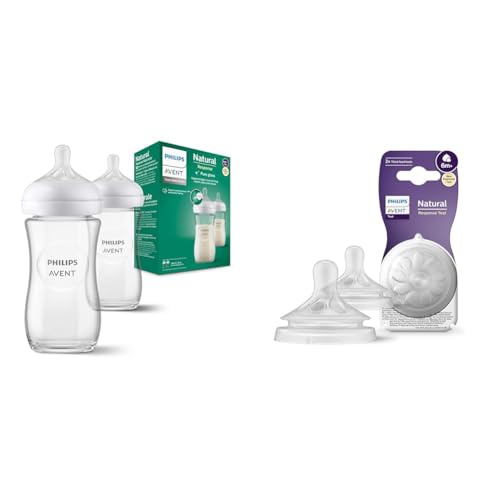 Biberon en verre Philips Avent débit liquides épaissis pour faciliter le sevrage de bébé