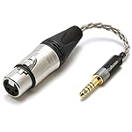 44mm-Balanced-Male-to-4-Pin-XLR-Balanced-Female-Portable-Headphone-Adapter-Cable-6N-Single-Crystal-Silver-Headphone-Jack-Convert-Cable-for-Audio-Players-with-25mm-Ports