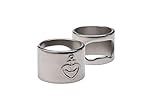 16 mm Ringbreite Astra Herzanker Kapselheber Flaschenöffner-Ring aus Edelstahl, Geschenk-Idee für Männer (69)
