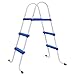 Produktbild vidaXL Poolleiter Rutschfesten Schwimmbadleiter Sicherheitsleiter Pool Einstieg Leiter Treppe für Aufstellpool Blau Weiß 84cm Stahl