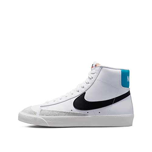 Nike Blazer Mid '77 Vintage, Sneaker Homme, White/Black-Blue Lightning-White, 42.5 EU