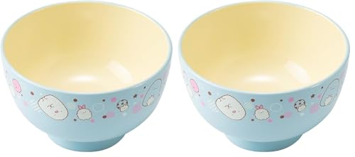 アサヒ興洋 すみっコぐらし お椀 汁椀 ドット 電子レンジ対応 食洗機対応 SG21-02 ライトブルー 直径10.5×高さ6.5cm (× 2)の商品画像（Amazon）