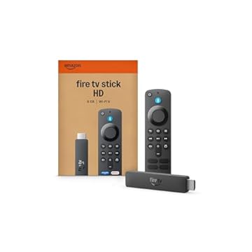Amazon Fire TV Stick HD (modelo mais recente), Controle Remoto por Voz com Alexa, alimentado pela TV, com configuração simples