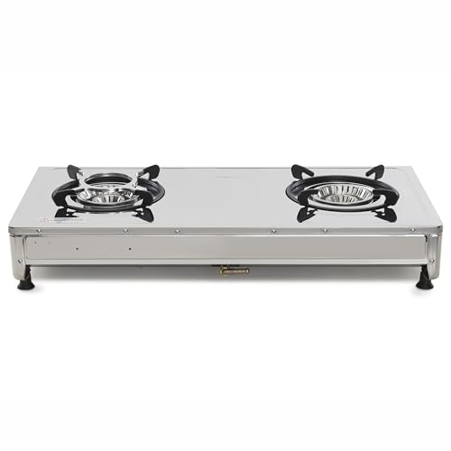 NJ-200SD Portatile Fornello a gas 2 bruciatori da 70cm in Acciaio Inox con Piezo 8.8 kW - immagine 5