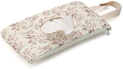 Quilted Baby Wipe Holder Floral Wipe Pouch Portable Hanging Wet Wipes Bag for Stroller, Travel — view 8