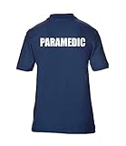 Paramedic Printed Navy Polo Shirt, Medical Clothing x-Large - Image 2