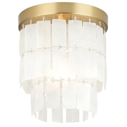 ALICE HOUSE 8-Inch Flush Mount Ceiling Light with Capiz Shells,