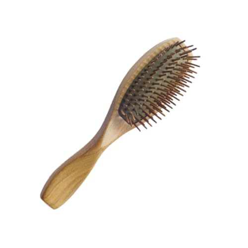 Peigne coussin bois Healvian pour massage du cuir chevelu et démêlage facile des cheveux