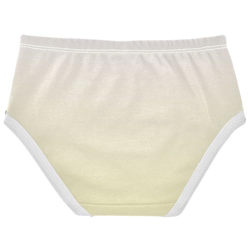 Joisal Magnolia Pale Goldenrod Gradient Little Girl Panties Girls Underwear Toddler Cotton Fun Briefs Kids Undies 2t2