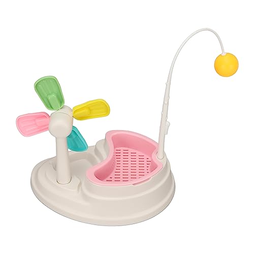 Taidda Juguete Multifuncional para Molino de Viento con Lavabo de Hierba para Gatos para Juegos Interactivos para Gatos, Alivio de la Ansiedad y Prevención de Bolas de Pelo, Adecuado para Todos los