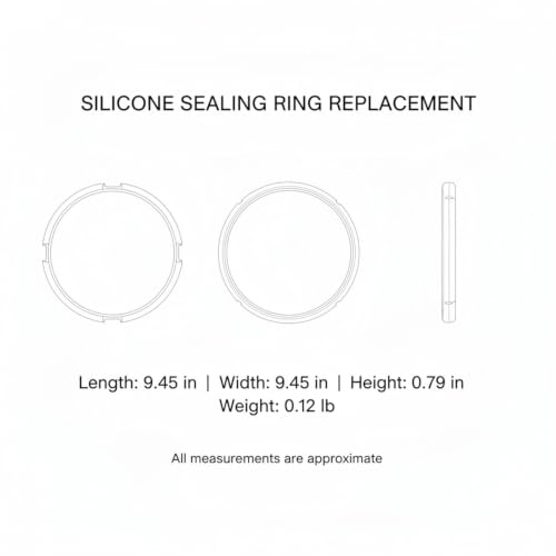 Anillo de sellado de silicona premium para ollas de presión eléctricas, reemplazo duradero en color blanco, compatible con diámetros de tapa de 7.1 a 10.2 pulgadas (1 unidad) miniatura 7