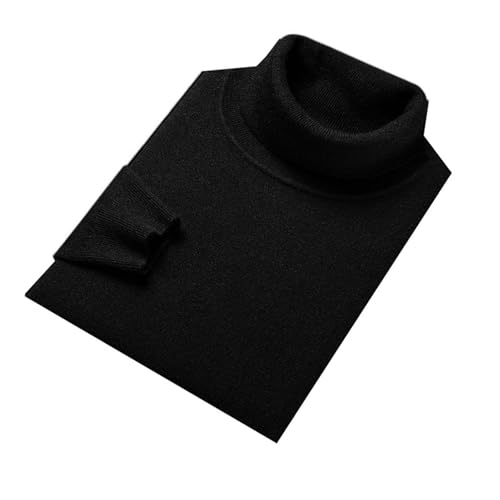 Men's High Neck Wool Sweater Winter Thickened Warm Pullover Casual Sweater