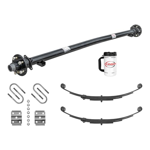 New 2000 Lbs Trailer Axle - 60" Hub Face, 5-Lug Hubs, For ATV, Motorcycle, Boat Trailers