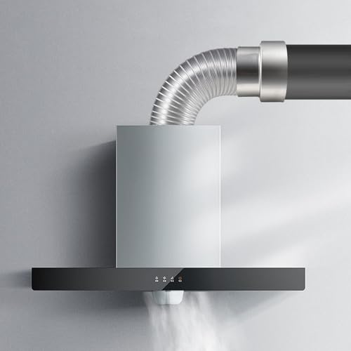 Beekeg Rauchrohr Reduzierstück,Schornstein Edelstahl Reduzierstück,Reduktion Kaminrohr,Uebergangsstueck 120/100/80 mit 5M Aluminium Klebeband(100 mm auf 80 mm)