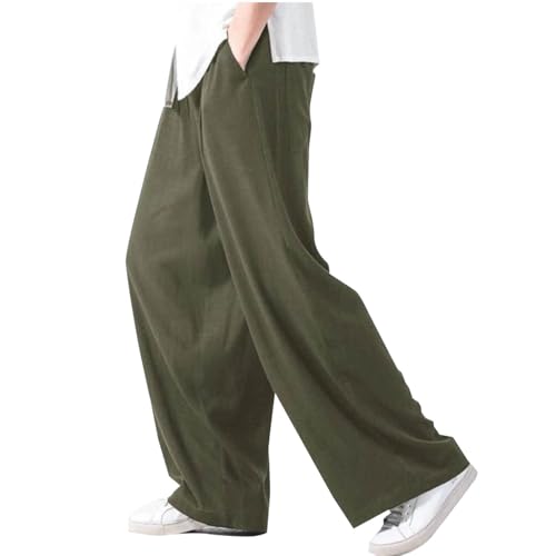 Zeiyignr Mens Baggy Pants Casual Wide Leg Pants Summer Elastic Waist Yoga Beach Palazzo Trousers Outdoor Sport Hiking Joggers - Main Image