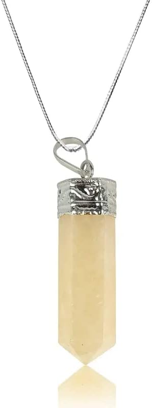Aleafa Armlet Presents Citrine Pendant Natural Stone Pencil Pendants Reiki Gemstone Pendants for Unisex #Aport-0195