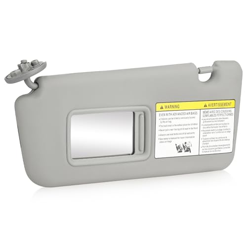 Gray Driver Left Side Sun Visor Replacement Compatible with 2004-2005 Toyota RAV4 Replace 74320-42420-B0