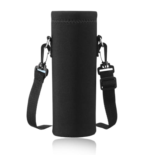 JEYORZY 1 Piezas Bolso Térmico Portátil de Neopreno para Botella de Agua, Bolsa de Botella de Agua 1000ML Portátil Funda para Botella de Neopreno con Correa de Hombro Ajustable para Senderismo Viajes