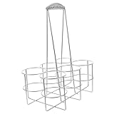 Homoyoyo Metall Bierflaschenhalter Tragbar mit Griff Robustes Bierflaschenregal für Grill und Küche Praktischer Flaschenkorb für Bar und Picknick Großer Flaschenhalter