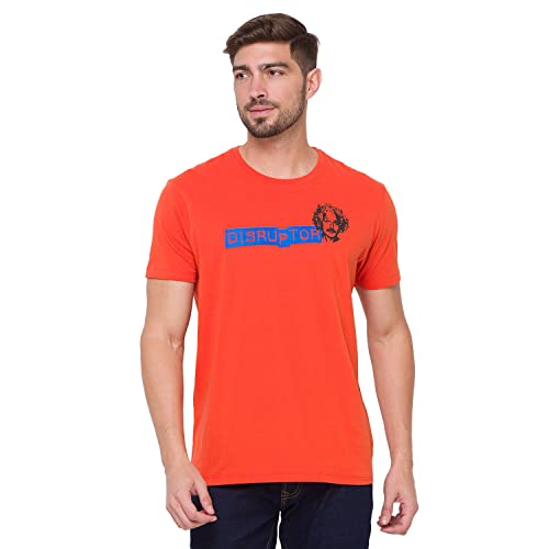Image of Spykar Men's Printed Slim Fit T-Shirt