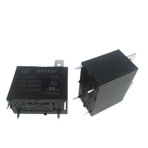 Relais 24V JQX-102F DIP4 avec contact robuste 20A pour courant continu