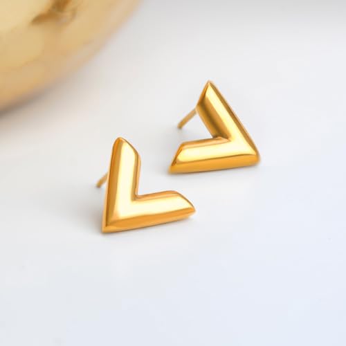 Image of Rubans Demi Fine Stainless Steel Stud Earrings Daily Gift for Women & Girls