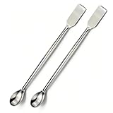 2 Stück Laborlöffel Langer Griff Mikrolöffel für Handhabung von Graphitadditiven Laborsampling und Industrielle Anwendungen