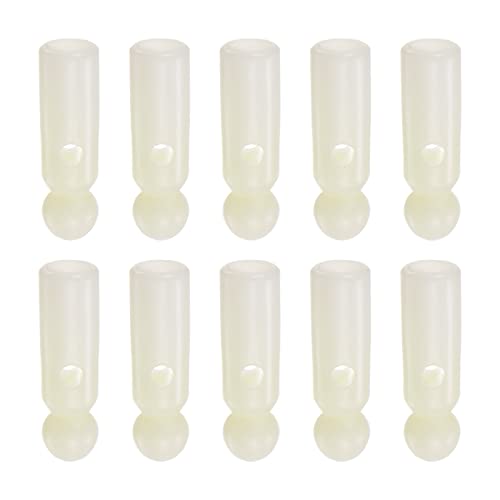 sourcing map 10uds Paraguas Cola Cabeza Cuentas 6mm Agujero Diámetro 28.6mm Longitud PP Plástico Paraguas Componentes para Exterior Paraguas Cubierta Piezas, Blanco