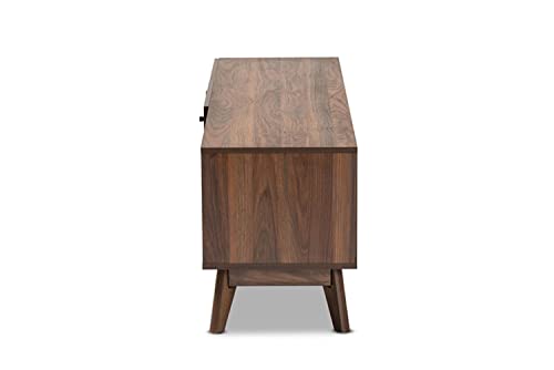 Baxton Studio Hartman Mid-Century Modern Walnut Brown Finished Wood Tv Stand #TOP7