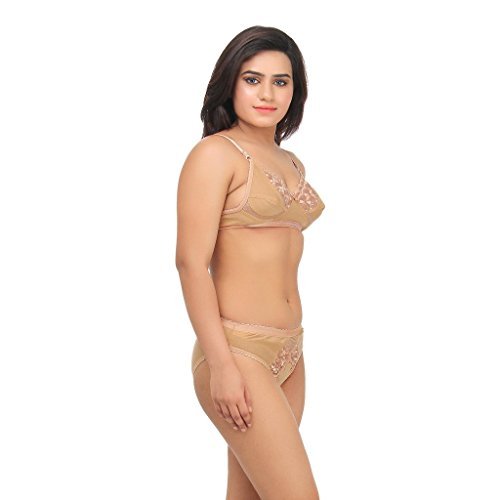 Image of Embibo Women's Cotton Bra & Panty Set for Honeymoon Lingerie