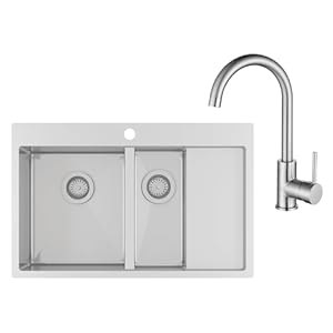 Gurari LUN151N-L Spülbecken-Set Edelstahl