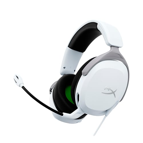 Migliori cuffie da gaming sotto 50 euro HyperX CloudX Stinger II Core, Cuffie da Gaming, Connessione Cablata a 3,5mm, Telaio in Plastica, Cuscinetti in Memory Foam Rivestiti in Tessuto, Comandi sul Padiglione, Adatto per Xbox, Bianco