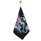 WAFICAC Toalla de Manos Colorida Mermaiid, Suave y Absorbente, para decoración de baño y Cocina, 1 Unidad