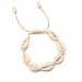 Produktbild Vikenner Mädchen Muschel Armband Weiß Handgemachte Shell Anhänger Handgewebtes Armbänder Damen Schmuck Bracelet Zubehör Einstellbar Armreifen Beach Kette Fußkettchen Foot Schmuck Beige