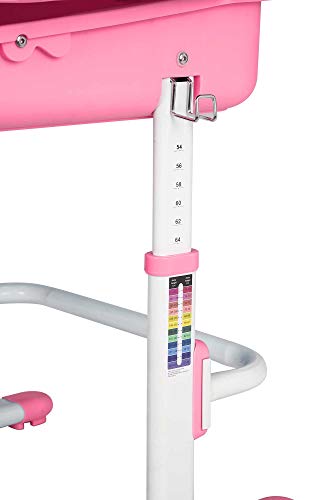 Children Study Desk Height Adjustable Kids Table with LED Lamp Bookstand Traditional School Desk - ChaCha - Image 10