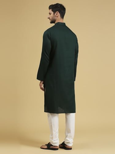 Image of Rajubhai Hargovindas Men Pure Cotton Solid Long Kurta