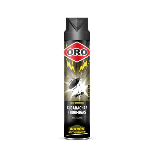 ORO Insecticida Rastreros - Contra cucarachas, hormigas y otros bichos rastreros - Acción inmediata y máxima eficacia - Para interiores y exteriores - 750 ml