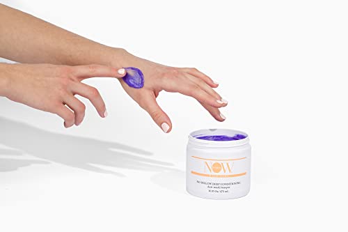 Now Beauty The Ultra Hydrating No Yellow Hair Mask -Conditioning, Repairing Purple Mask Treatment - Reduces Brassiness In Natural Blonde Or Color-Treated Hair - Paraben And Sulfate Free - 16 Oz #TOP7