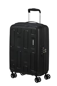 American Tourister Ellipso - Handgepäck Koffer 55 x 40 x 20 cm - Hartschalen Kabinentrolley für die meisten Airlines inkl. Ryanair und EasyJet - 4 Rollen, TSA-Schloss, Leicht - 32 L - Schwarz