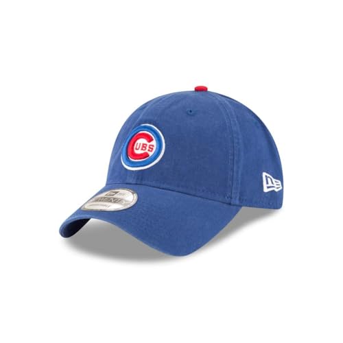 New Era MLB Core Classic 9TWENTY Home Team Color Adjustable Hat Cap One Size Fits All (US, Alpha, One Size, Chicago Cubs Royal Blue)