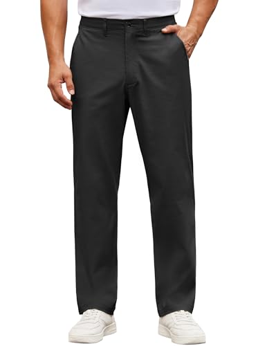 COOFANDY Mens Casual Pants Cotton Classic Fit Stretch Chino Pant Khaki Wrinkle Free Dress Slacks