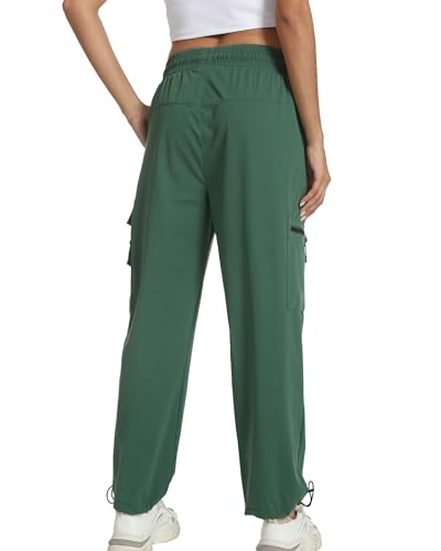 Image of Women's Joggers with Pockets, Hiking Cargo Water Resistant Lightweight Pants for Women Workout Athletic Travel Camping