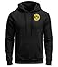 Borussia Dortmund Premium Fleece Pullover Hoodie (US, Alpha, Large, Regular, Regular, Black TG)