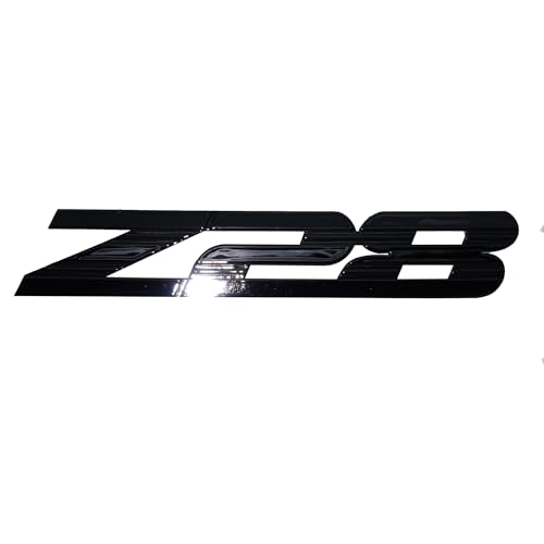 Image of 1Pc 1993-2002 Camaro Front Fender Z28 Emblem 3D Badge Nameplate Letter Sticker 10139552 Replacement for Z28 (Gloss Black)