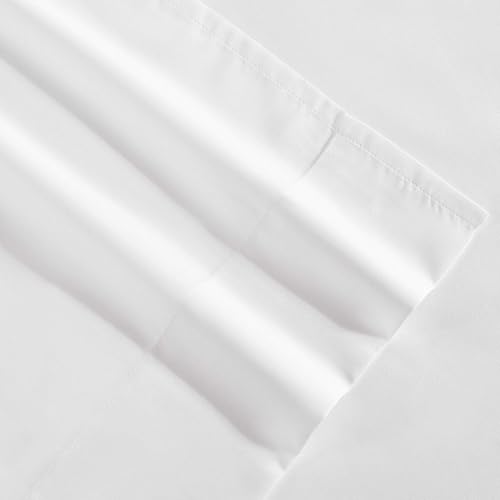 Vera Wang - King Size Sheets Set, Smooth & Silky 1000 Thread Count Sateen with Deep Pockets, Medium Weight for Year Round Comfort, 4 Piece Bedding with Matching Fitted Sheet & Pillowcases (White) by Vera Wang - Used condition - Image 4