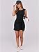 Caracilia Women Summer Sleeveless Bodycon Tie Cinched Waist Romper Skort Mini Dress Built in Shorts Night Out Vacation Dress Black Medium