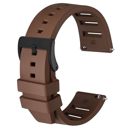 Bracelet de montre en caoutchouc fluoré 20mm Anbeer souple et résistant pour montre de luxe