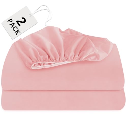 Biloban USBC11309 Twin Fitted Sheet 2 Pack, Twin Bedding Fitted Sheets cover