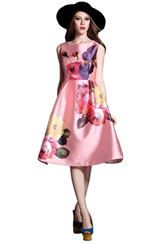 Image of King Zone Fashion Women's Satin Western Dress (Pink)
